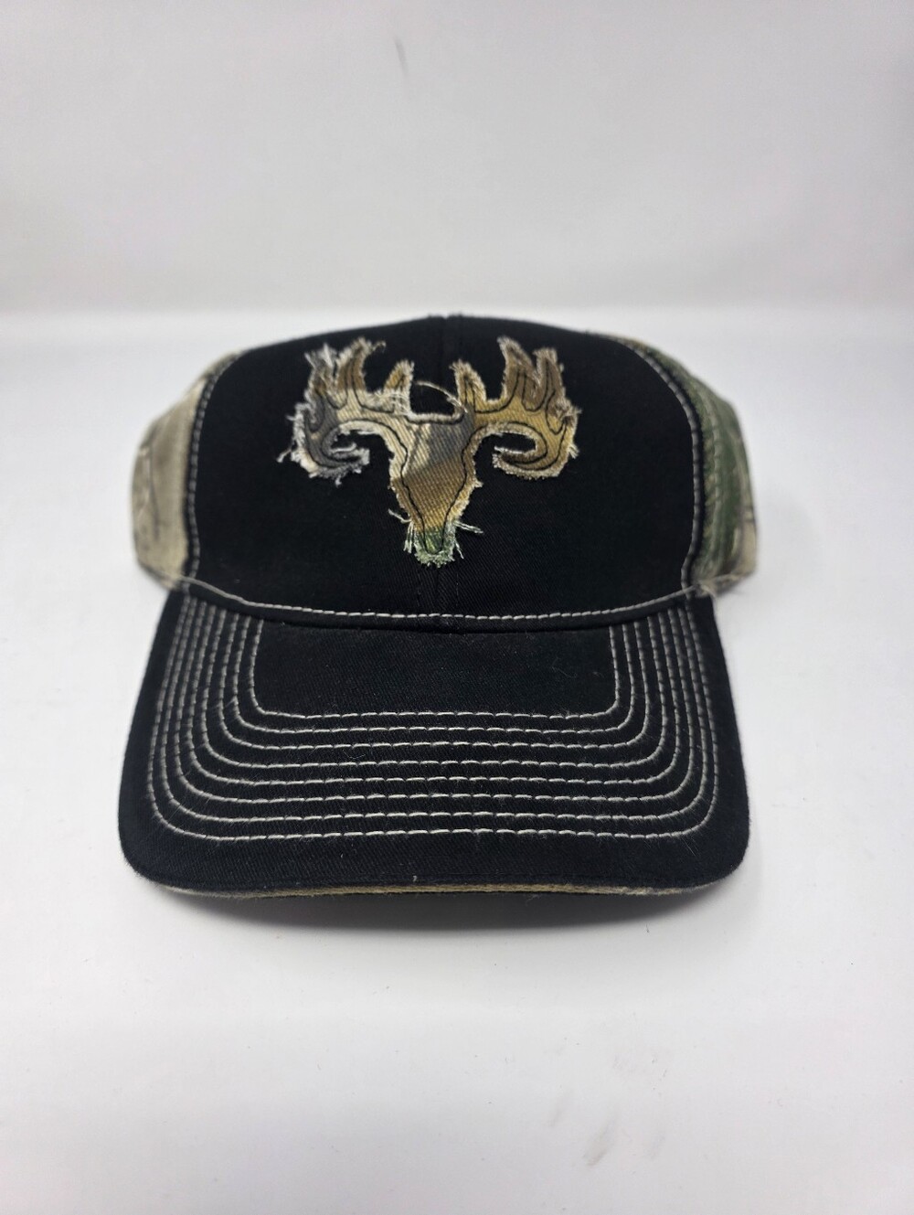 Buck Wear Hat Black Camo Gold Buck Deer Hunting OSFM NWT Style 9073 OS